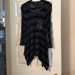 Black and grey with faux leather accents